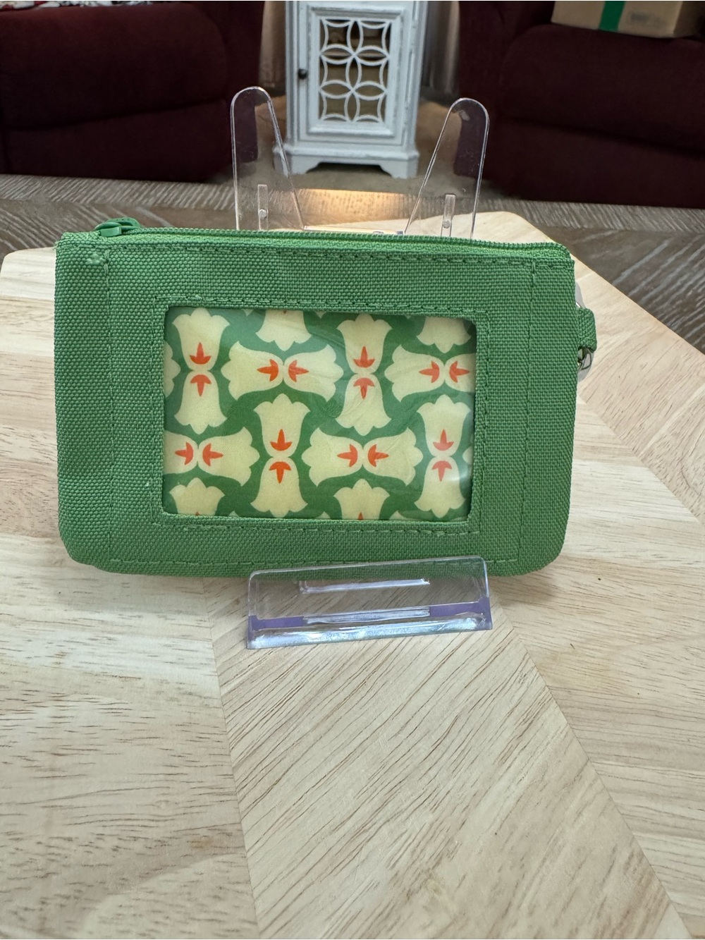 Vera Bradley Women's Outlet Zip ID Case in Fluorite Green